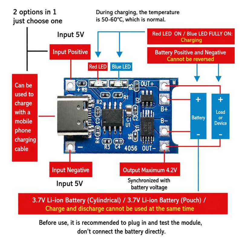 18650 TP4056 Lithium Battery C - đánh giá và giá Tp4056 Module