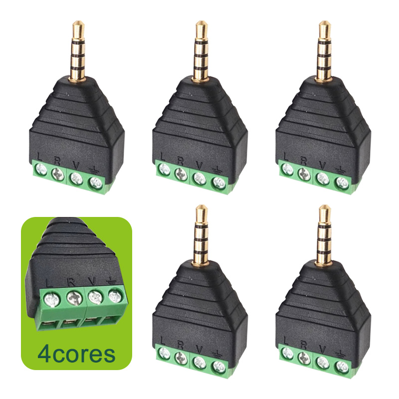 5/20/100PCS  3.5mm Stereo 4 Po - đánh giá và giá Screw Terminal Block