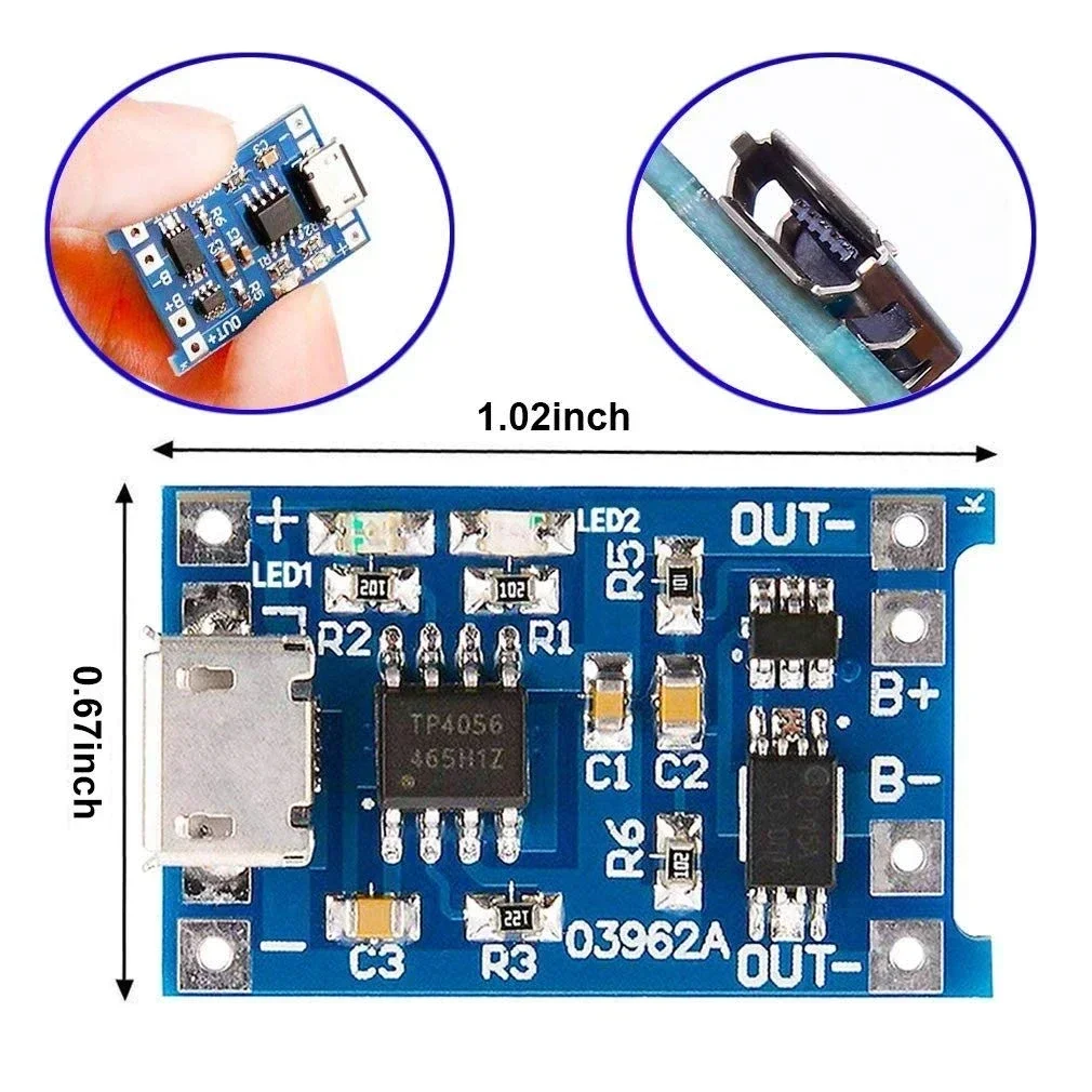 1-20Pcs Type-C/Micro/Mini USB  - đánh giá và giá Li Ion Charger Module